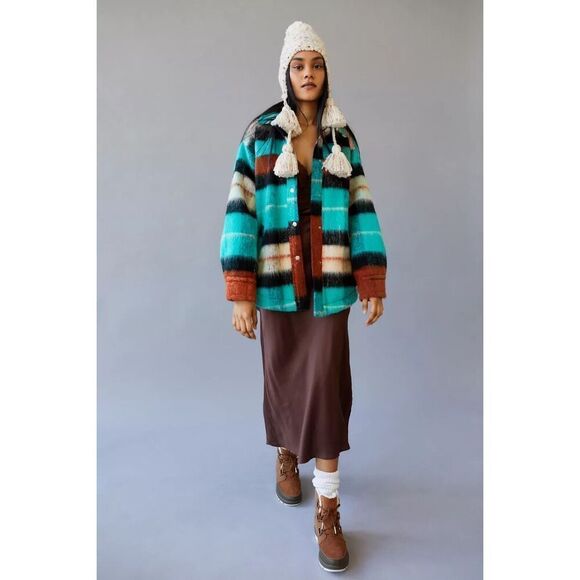 Urban Outfitters BDG Brushed Melton Shirt Jacket Size XS - Picture 2 of 11